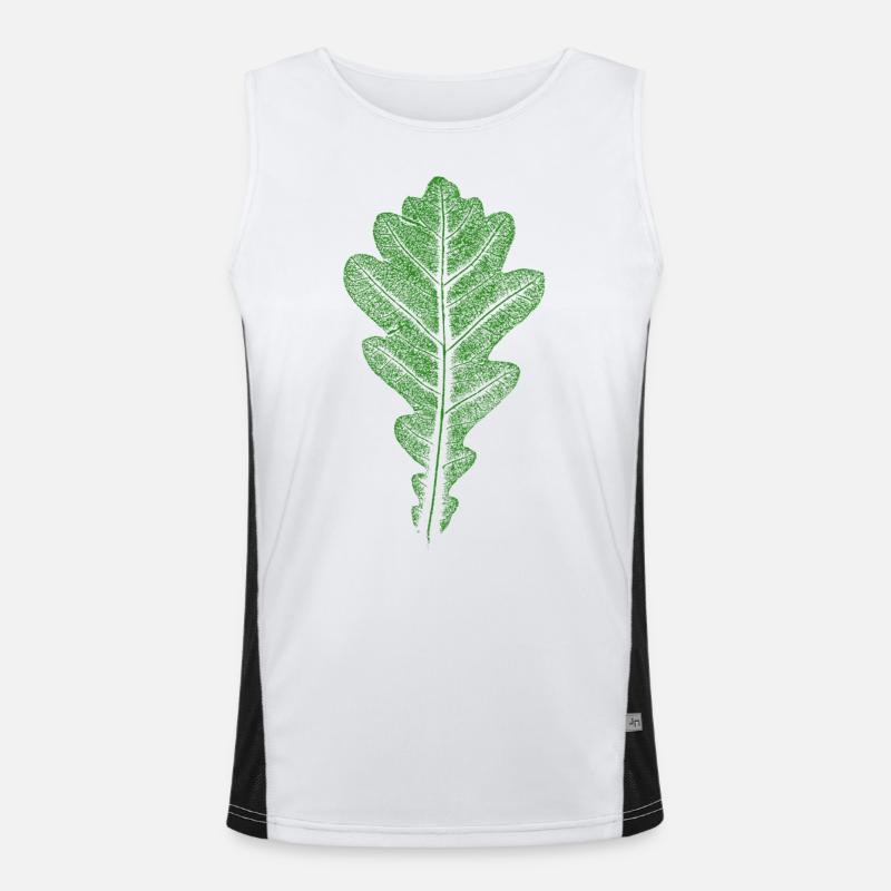 Blatt Eiche / Eichenblatt - Blätter WALD & Natur Funktionelles Kontrast-Tank Top für Männer 