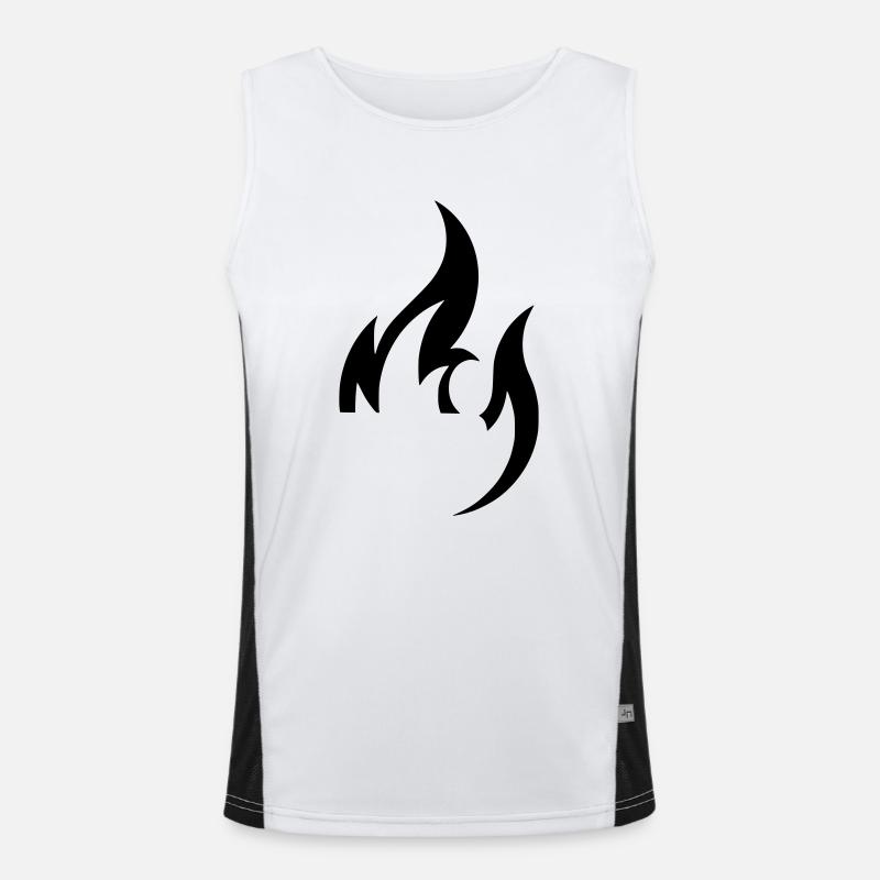 flamme Funktionelles Kontrast-Tank Top für Männer 