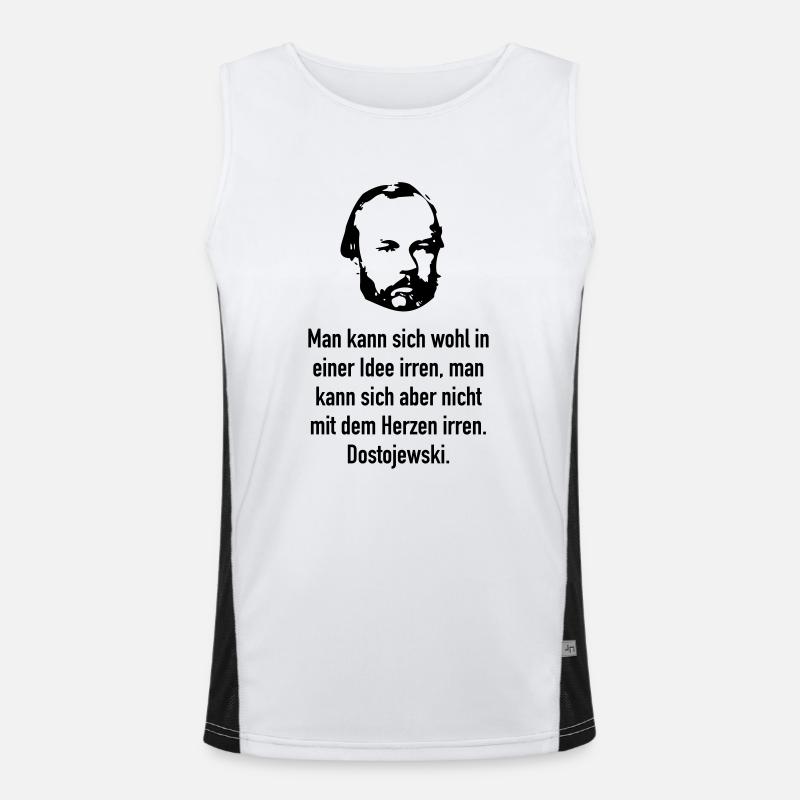 Dostojewski: Man kann sich wohl in einer Idee i.. Funktionelles Kontrast-Tank Top für Männer 