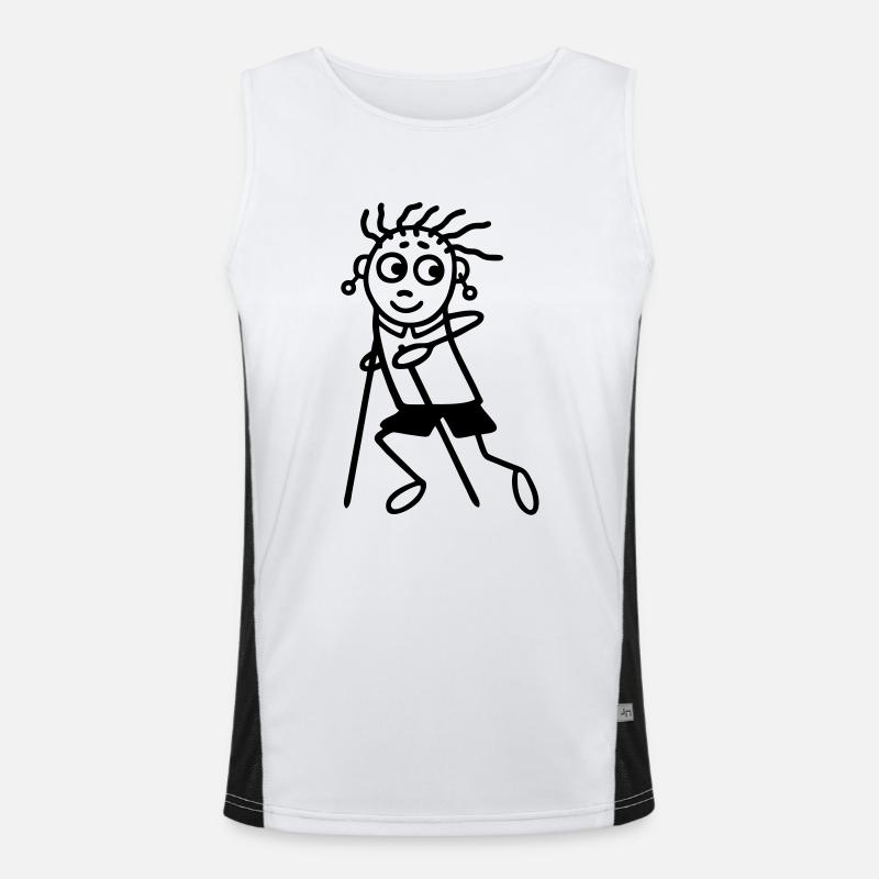 Nordic walking 2 Men's Functional Contrast Tank Top 