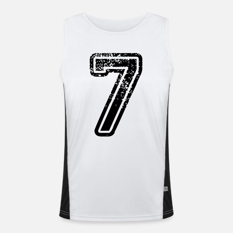 7 - Nummer Funktionelles Kontrast-Tank Top für Männer 