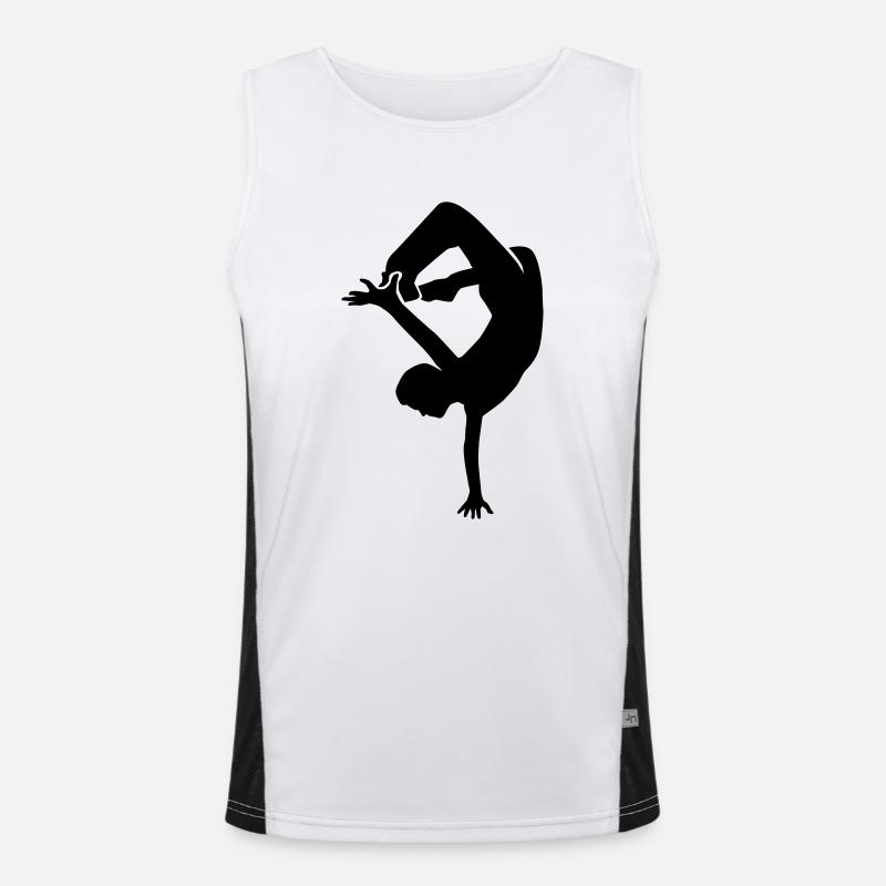 Breakdance Funktionelles Kontrast-Tank Top für Männer 
