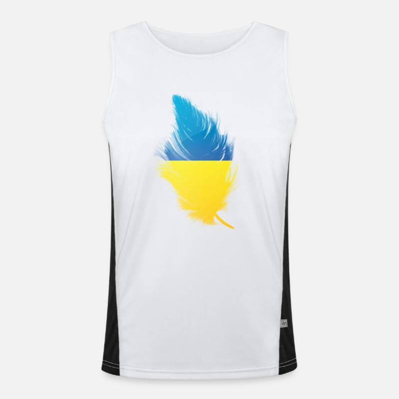 Feder Ukraine Funktionelles Kontrast-Tank Top für Männer 
