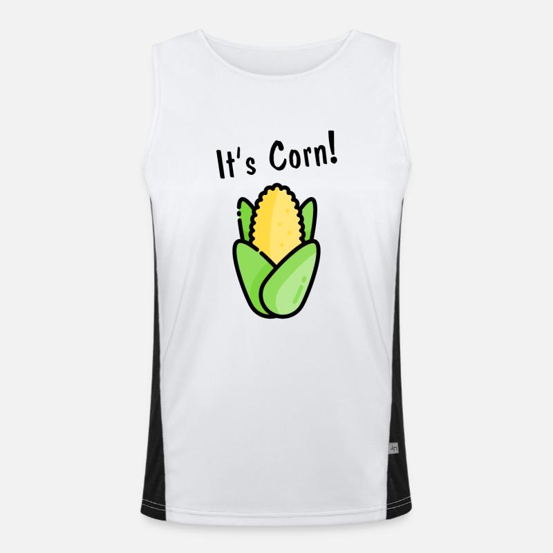 It's corn! Funktionelles Kontrast-Tank Top für Männer 