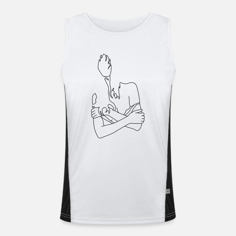 schulter 2 Funktionelles Kontrast-Tank Top für Männer 