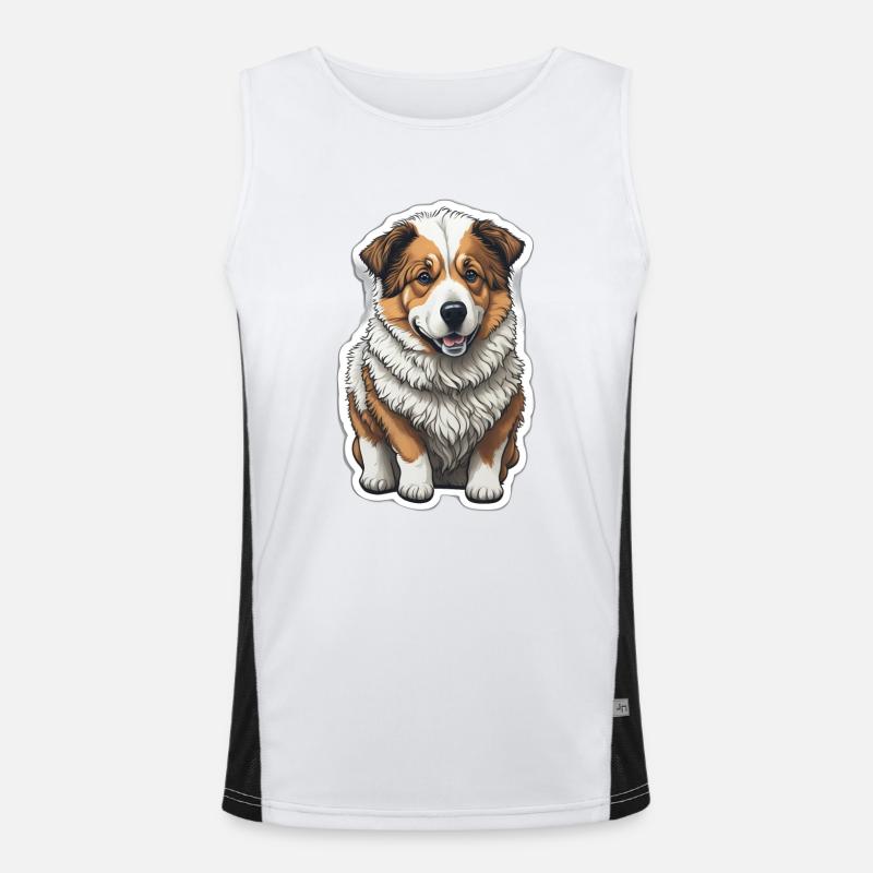 Petit chien - Corgi Débardeur respirant contrasté Homme 