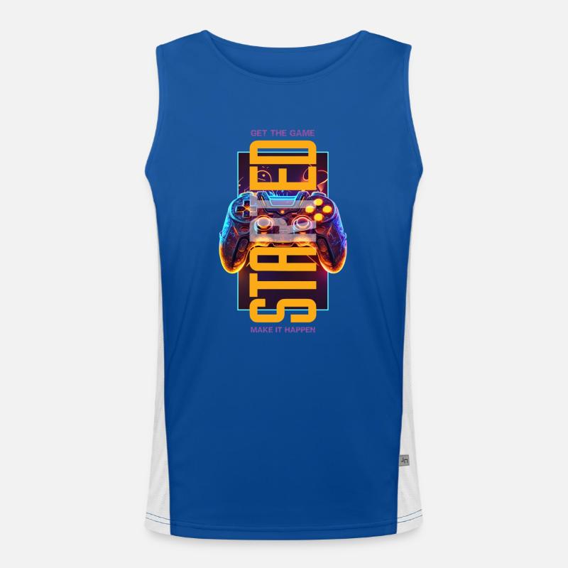 Get the game started Débardeur respirant contrasté Homme 