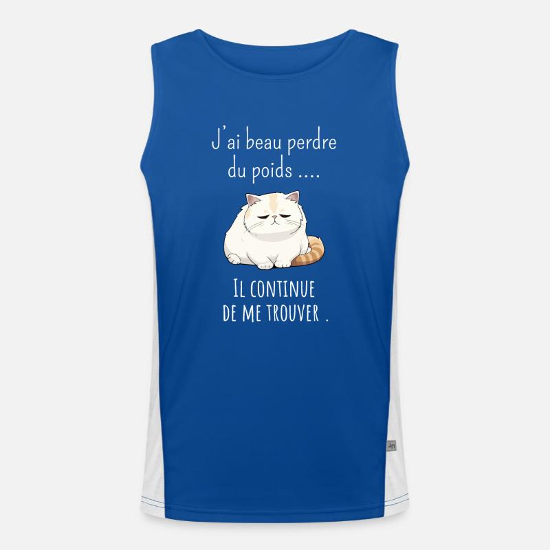 J’ai beau perdre poids il continue de me trouver Débardeur respirant contrasté Homme 