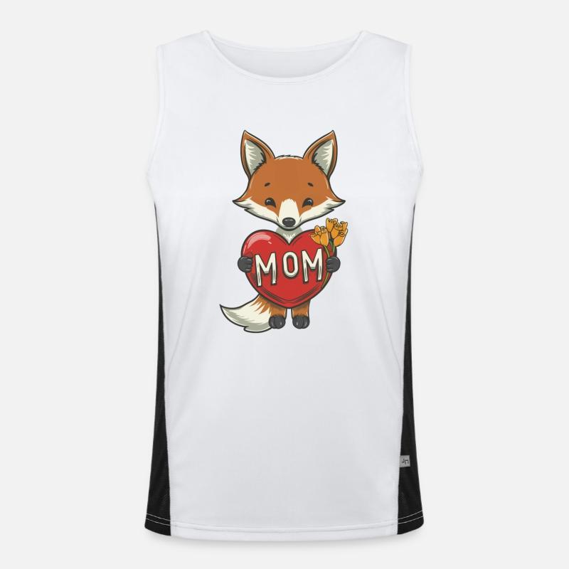 FOX MOM Funktionelles Kontrast-Tank Top für Männer 