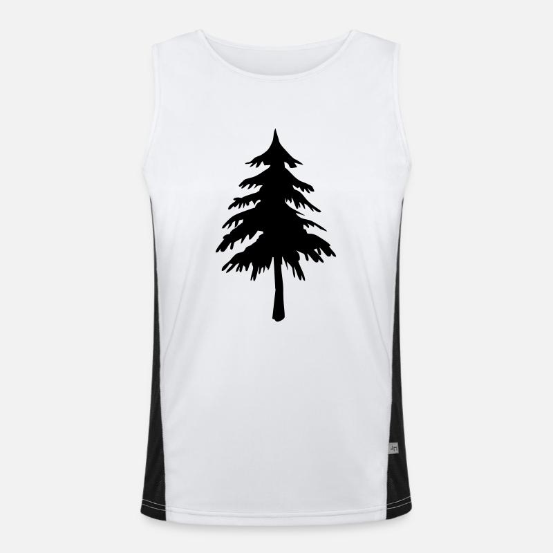 Baum Urwald Funktionelles Kontrast-Tank Top für Männer 