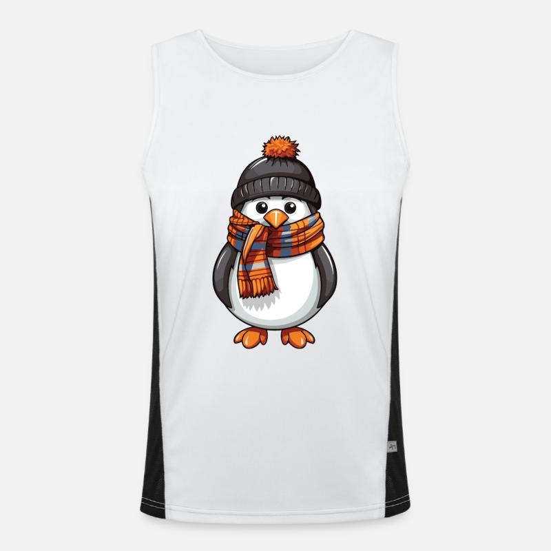 Penguin Winter Comic Men's Functional Contrast Tank Top 