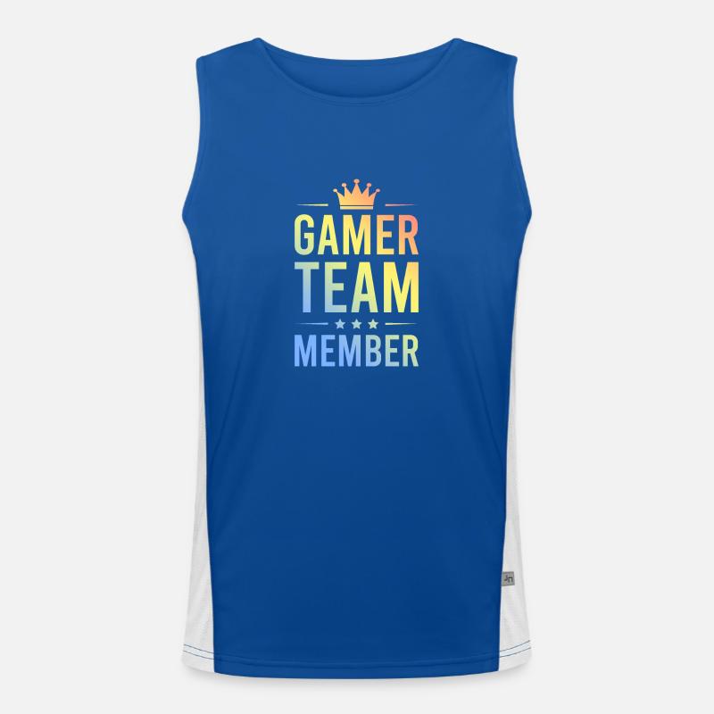 Gamer Team Bunt Funktionelles Kontrast-Tank Top für Männer 