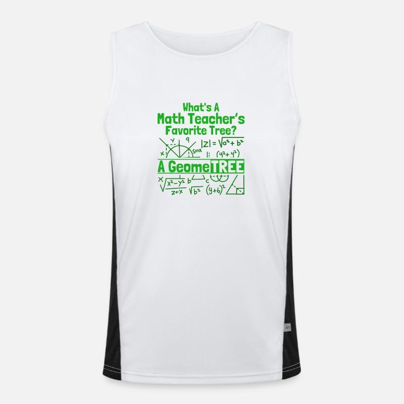 Math Mathematics Science Math Gift Men's Functional Contrast Tank Top 