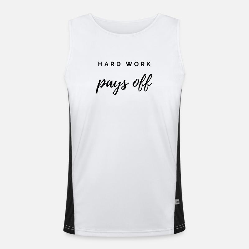 Hard Work Pays Off Men's Functional Contrast Tank Top 