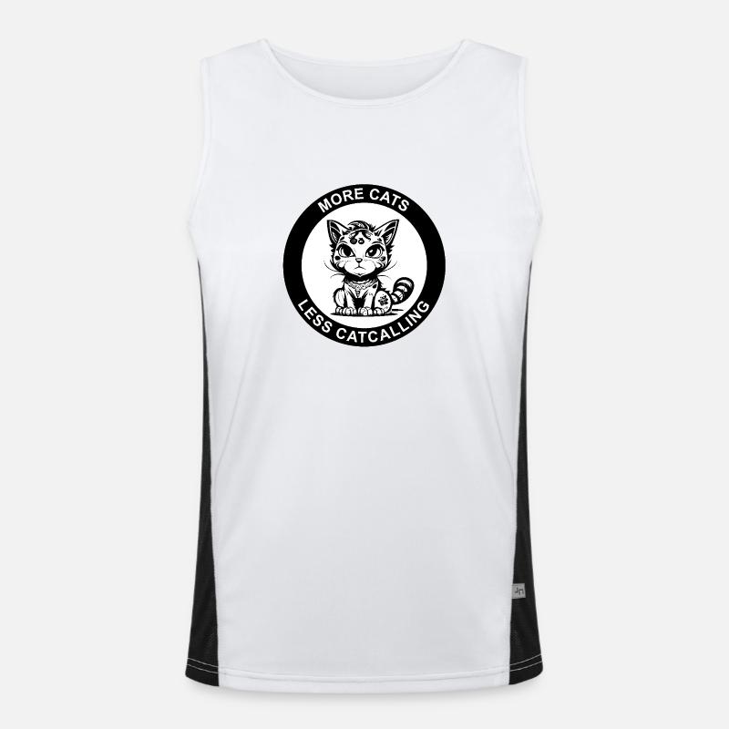 PLUS DE CHATS, MOINS DE SIFFLEMENTS Débardeur respirant contrasté Homme 