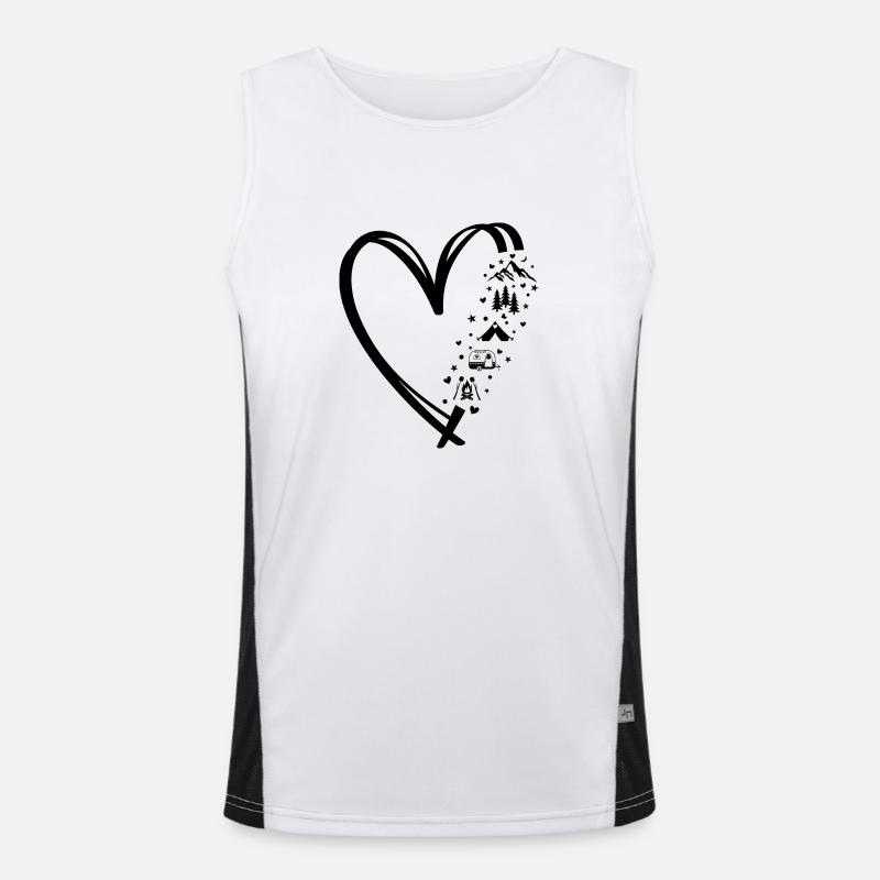 Glücklicher Camper Funktionelles Kontrast-Tank Top für Männer 
