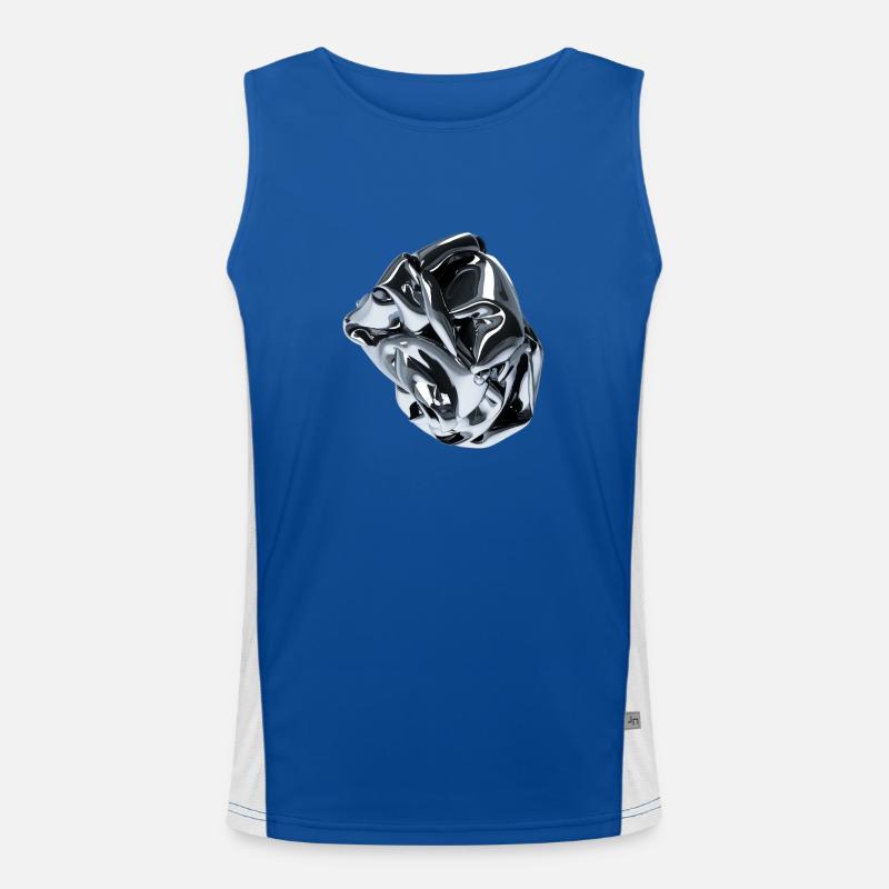 Futuristic 3D Men's Functional Contrast Tank Top 