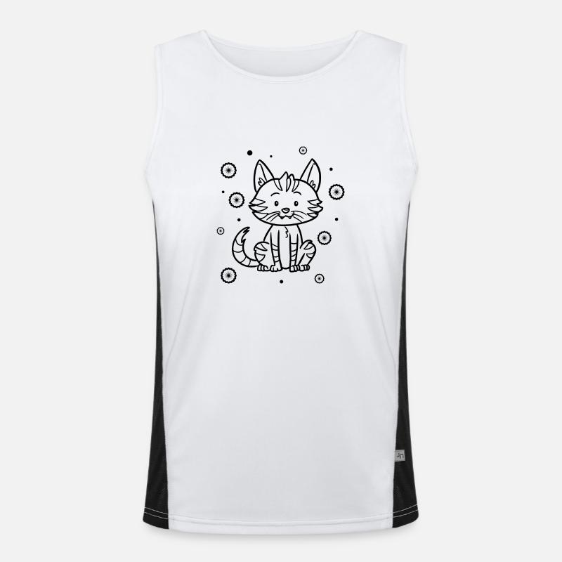 mignon petit bébé chat Débardeur respirant contrasté Homme 