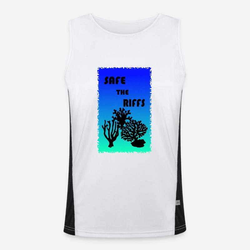 Safe the riffs Men's Functional Contrast Tank Top 