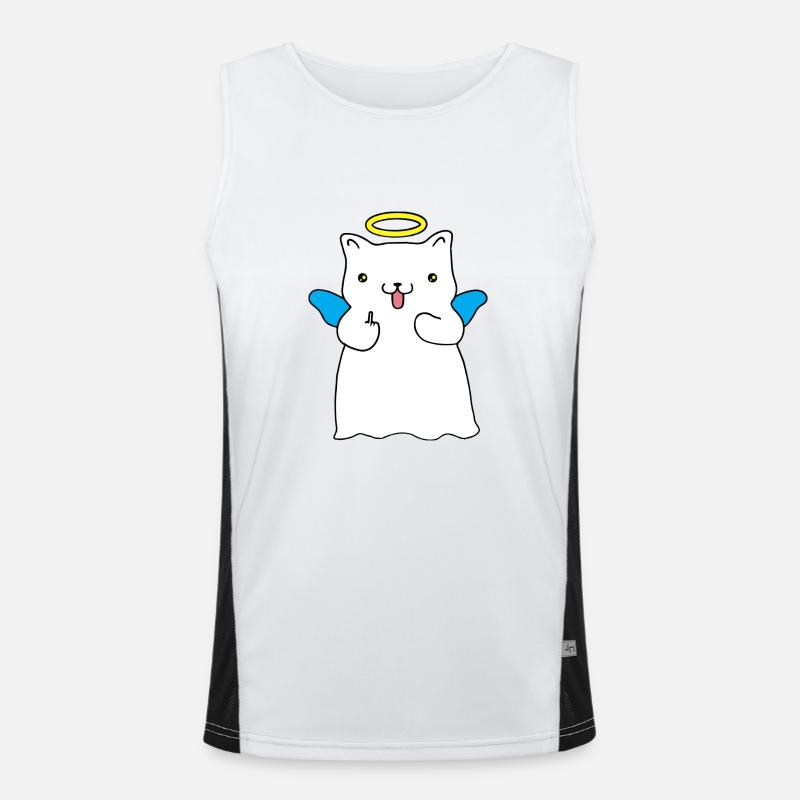 Mischievous angel - Men's Functional Contrast Tank Top  - white/black