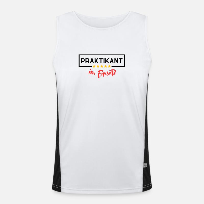 Intern in action Men's Functional Contrast Tank Top 