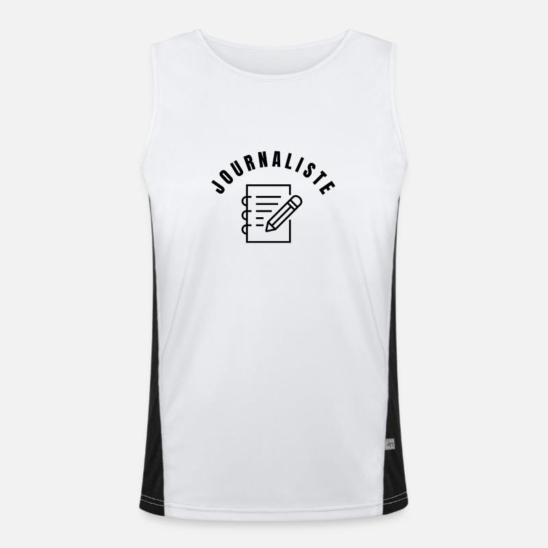 Journalistensammlung - Beruf Funktionelles Kontrast-Tank Top für Männer 