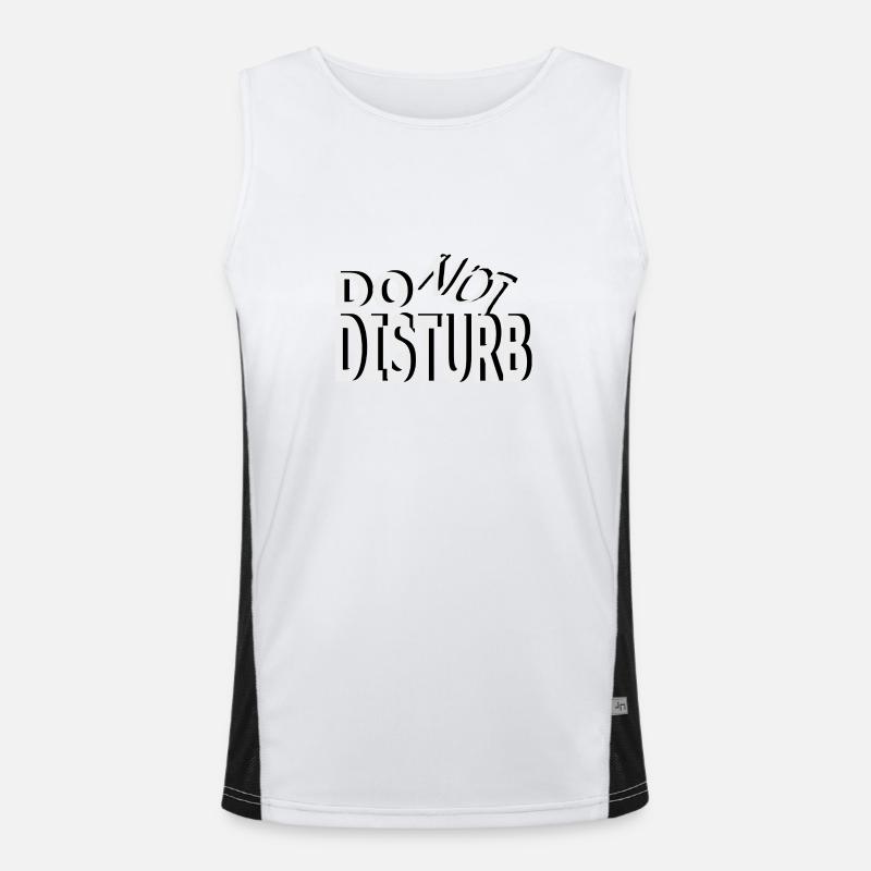 Message: Do Not Disturb Men's Functional Contrast Tank Top 