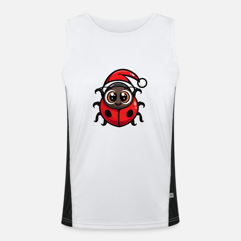 Ladybug Christmas Men's Functional Contrast Tank Top 