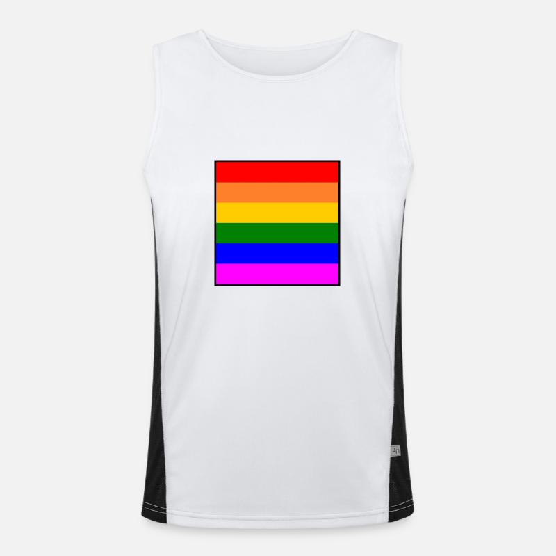 Arc-en-ciel Débardeur respirant contrasté Homme 