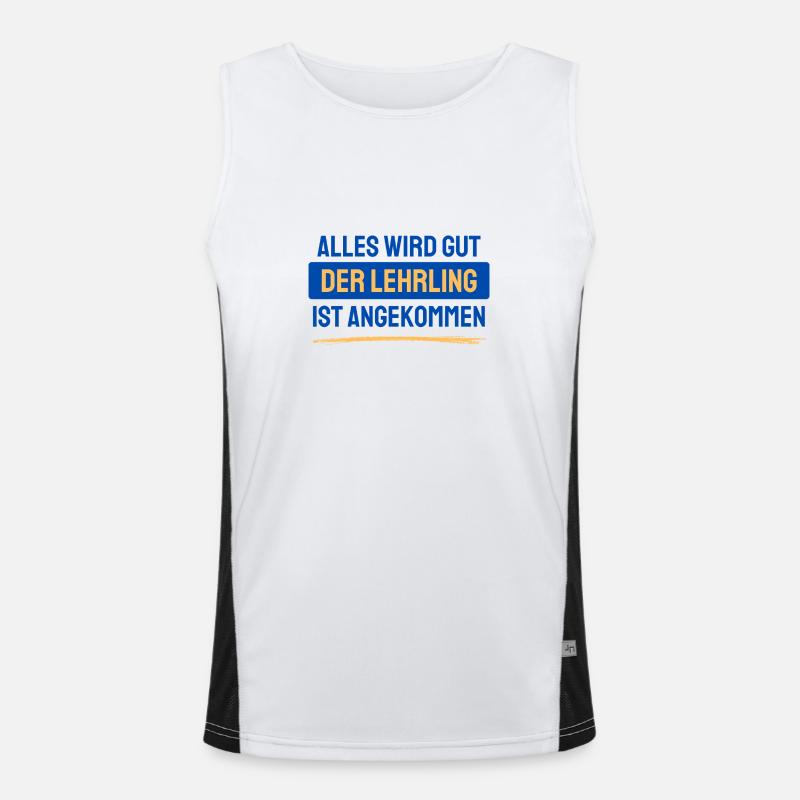 Alles wird gut Funktionelles Kontrast-Tank Top für Männer 