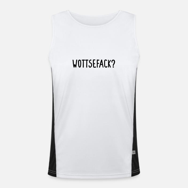 Wottsefack? Funktionelles Kontrast-Tank Top für Männer 