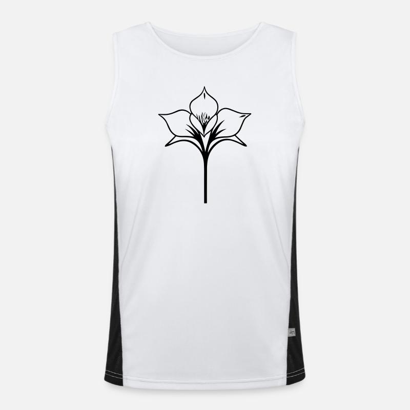 Blume Funktionelles Kontrast-Tank Top für Männer 