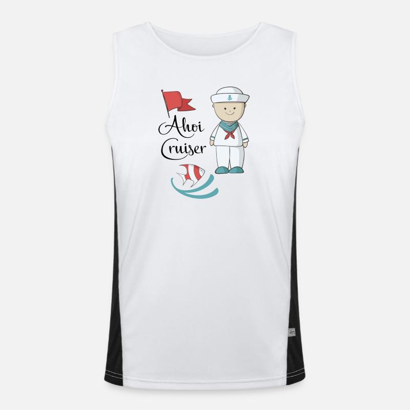 Maritim Funktionelles Kontrast-Tank Top für Männer 
