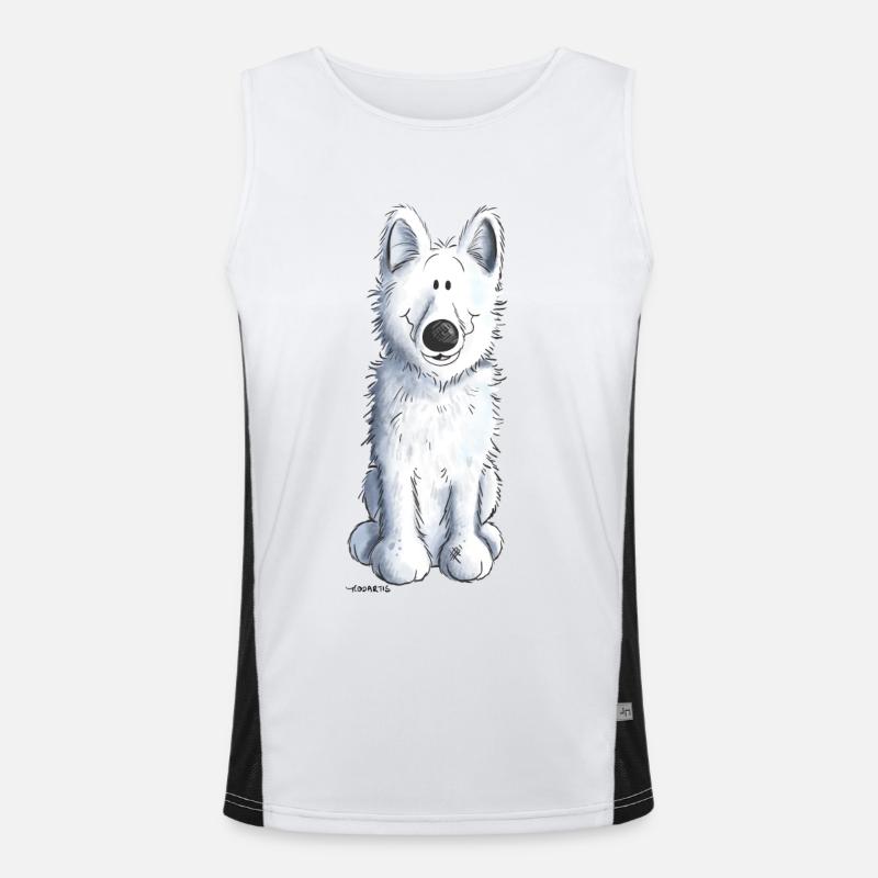 Schweizer Schäferhund Funktionelles Kontrast-Tank Top für Männer 