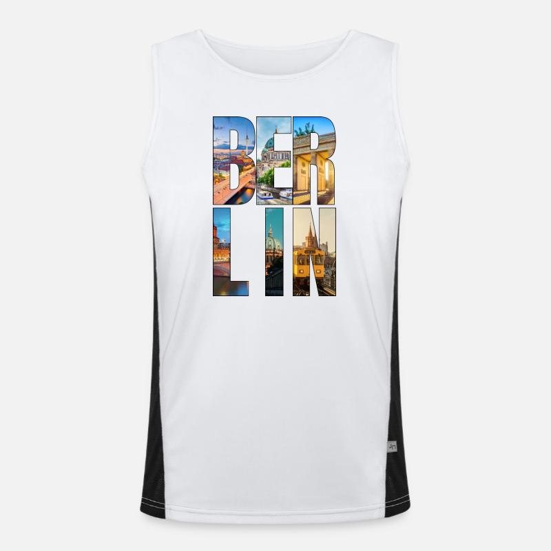 Berliner Stadthochschule Funktionelles Kontrast-Tank Top für Männer 