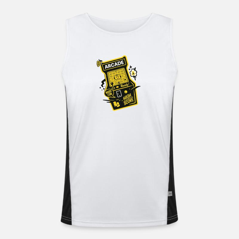 Arcade Ready High Score Men's Functional Contrast Tank Top 