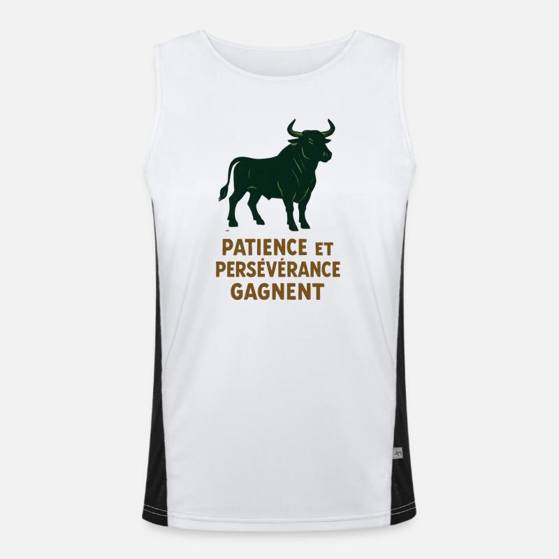 Sternzeichen Stier - Astrologie Funktionelles Kontrast-Tank Top für Männer 