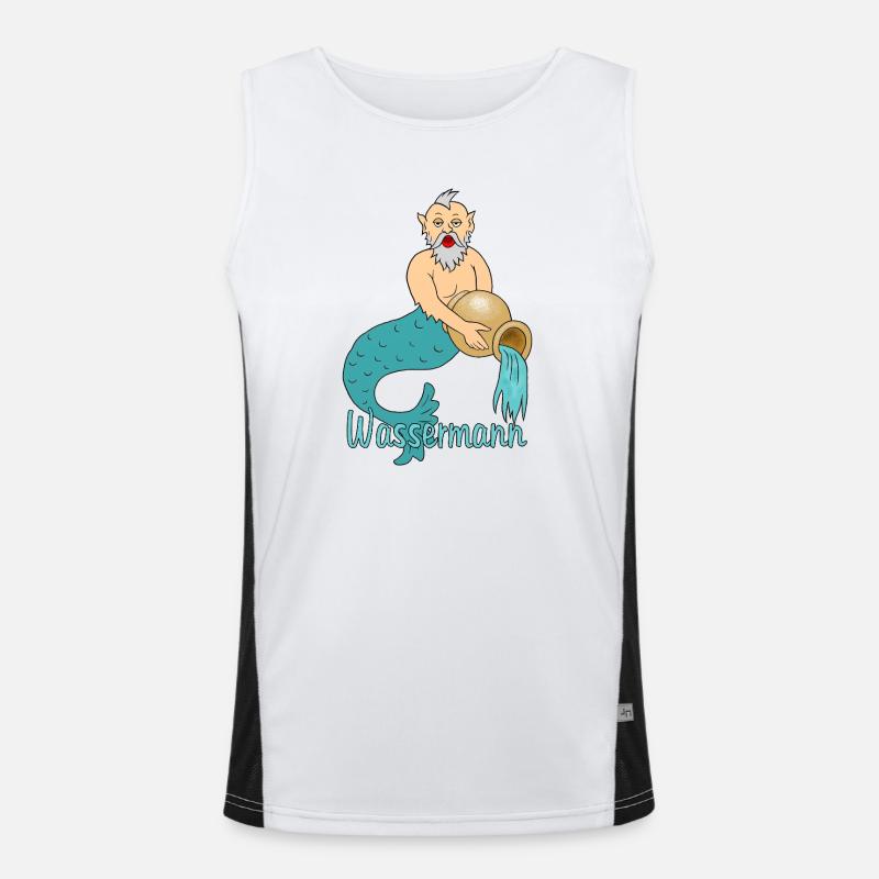 Wassermann Sternzeichen Funktionelles Kontrast-Tank Top für Männer 