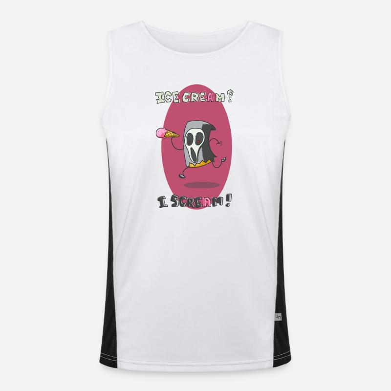 Icecream ? I scream ! Débardeur respirant contrasté Homme 