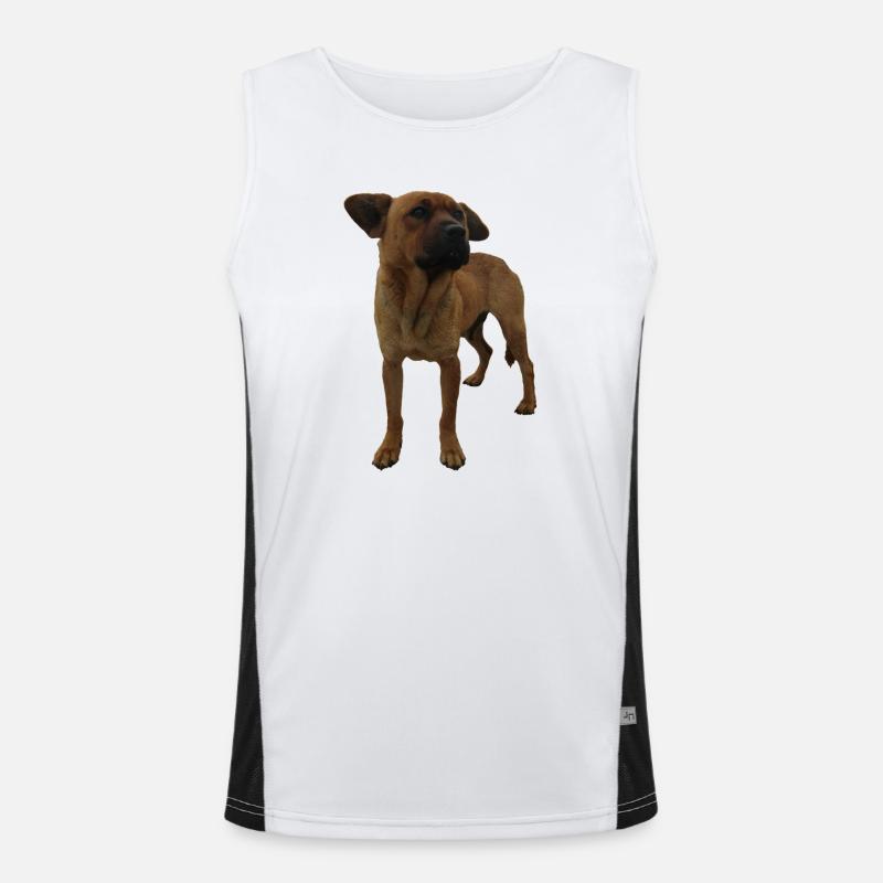 Hund Funktionelles Kontrast-Tank Top für Männer 
