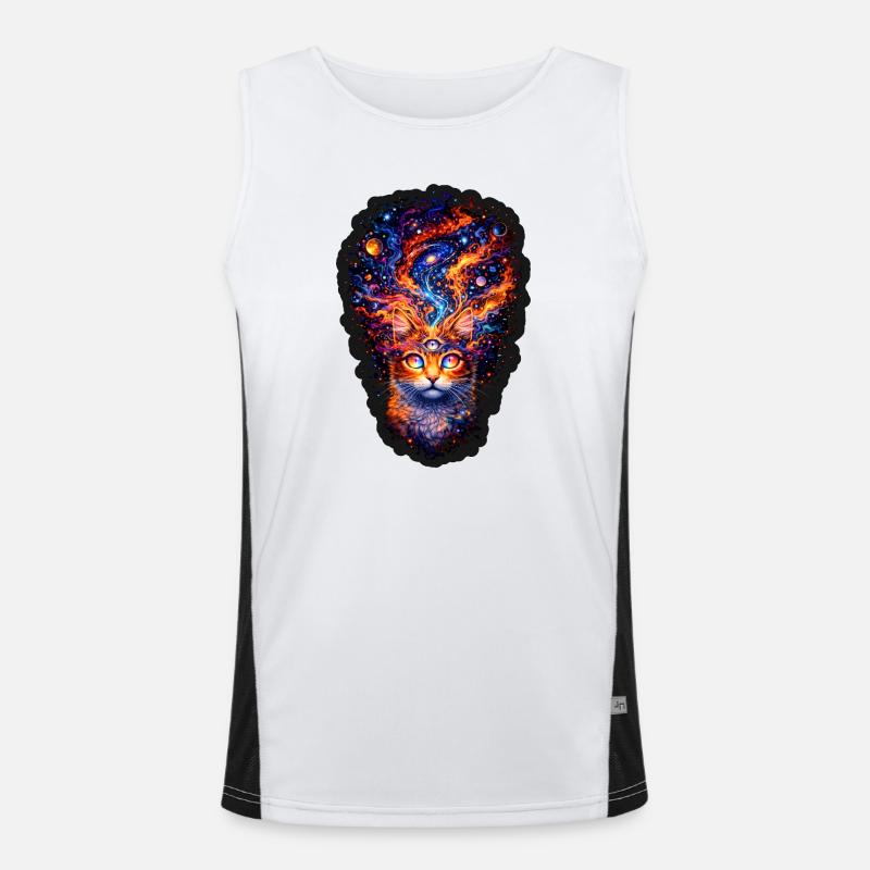 Chat de la Nébuleuse à Trois Yeux Débardeur respirant contrasté Homme 
