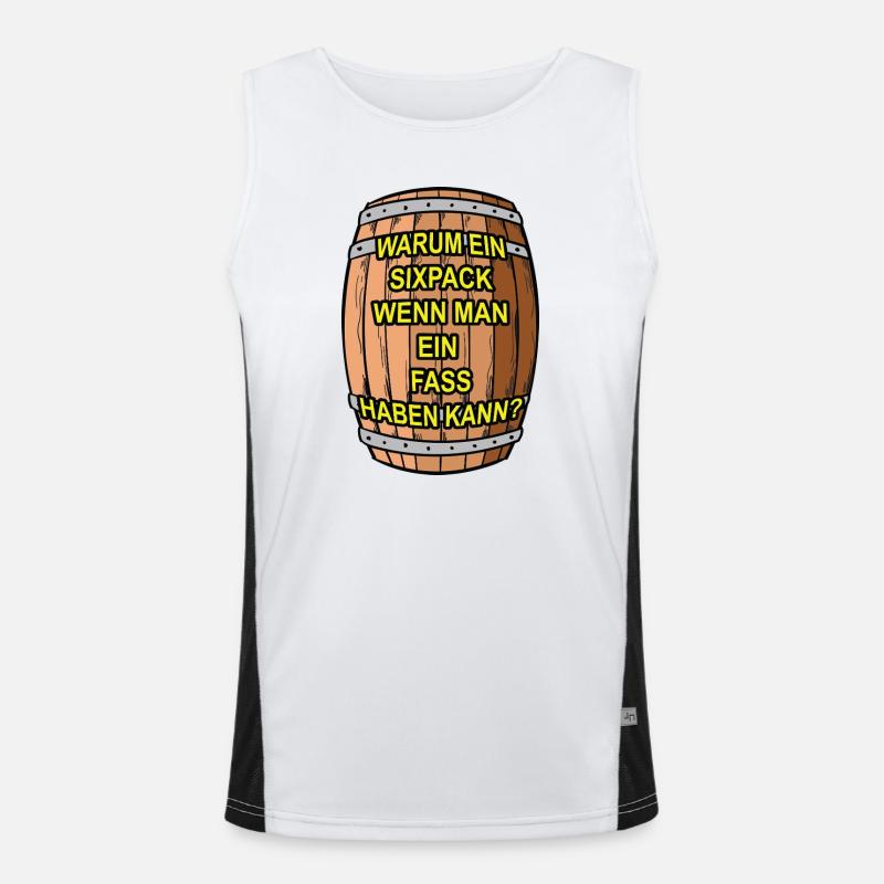 Six-pack? I'll take a barrel Men's Functional Contrast Tank Top 
