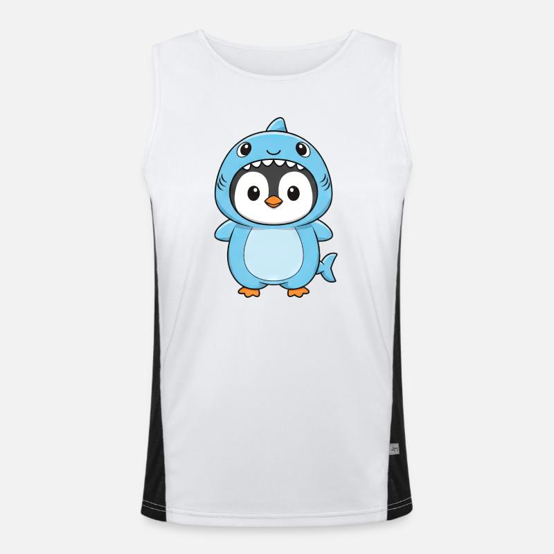 Dessin animé de Pingouin Mignon, Carnaval, Carnaval Débardeur respirant contrasté Homme 
