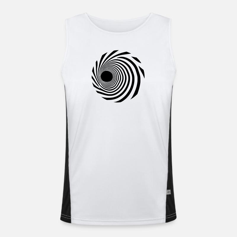 Spiral Void Pattern Men's Functional Contrast Tank Top 