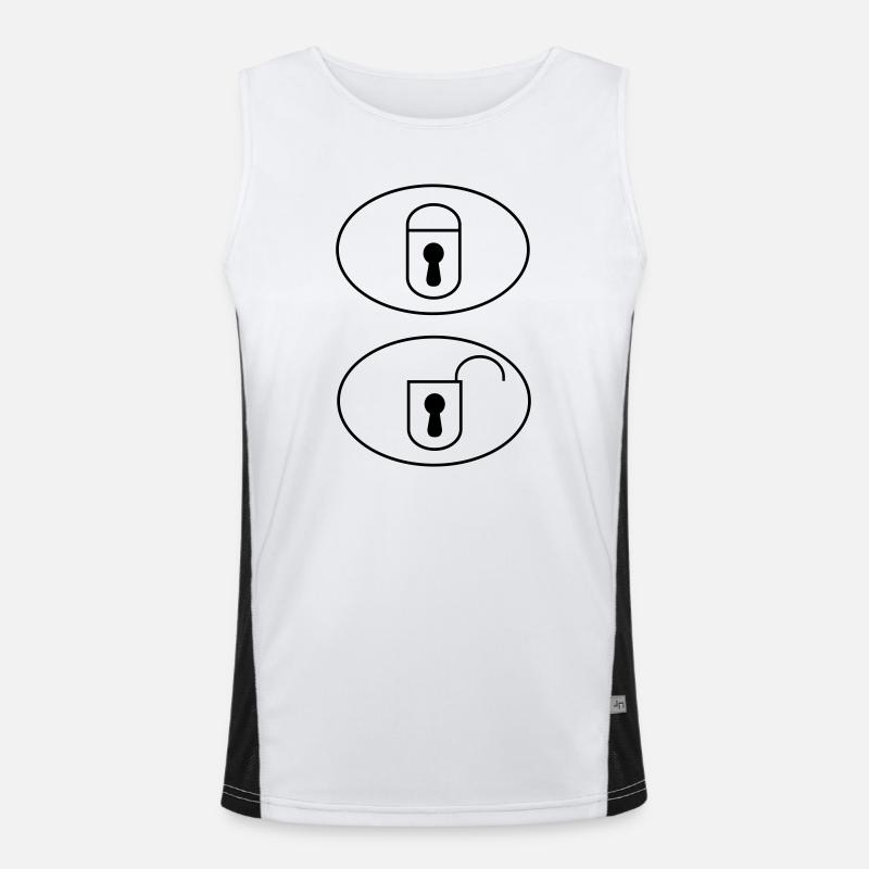 Car Remote Control Buttons Men's Functional Contrast Tank Top 