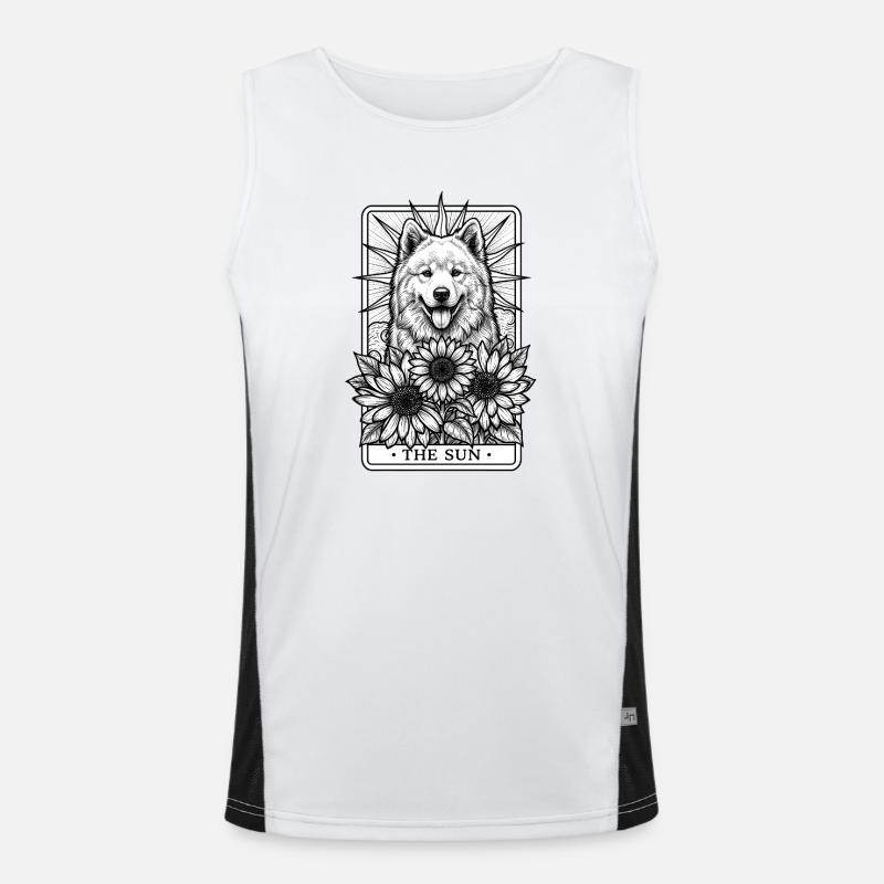 Eurasier | The Sun | Tarot Funktionelles Kontrast-Tank Top für Männer 