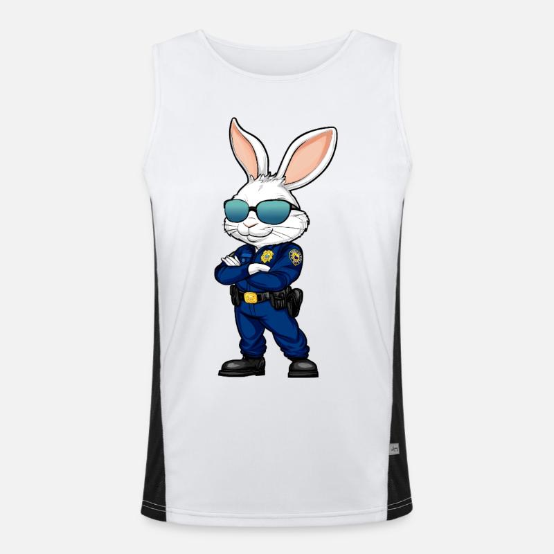 Polizei Hasen Funktionelles Kontrast-Tank Top für Männer 