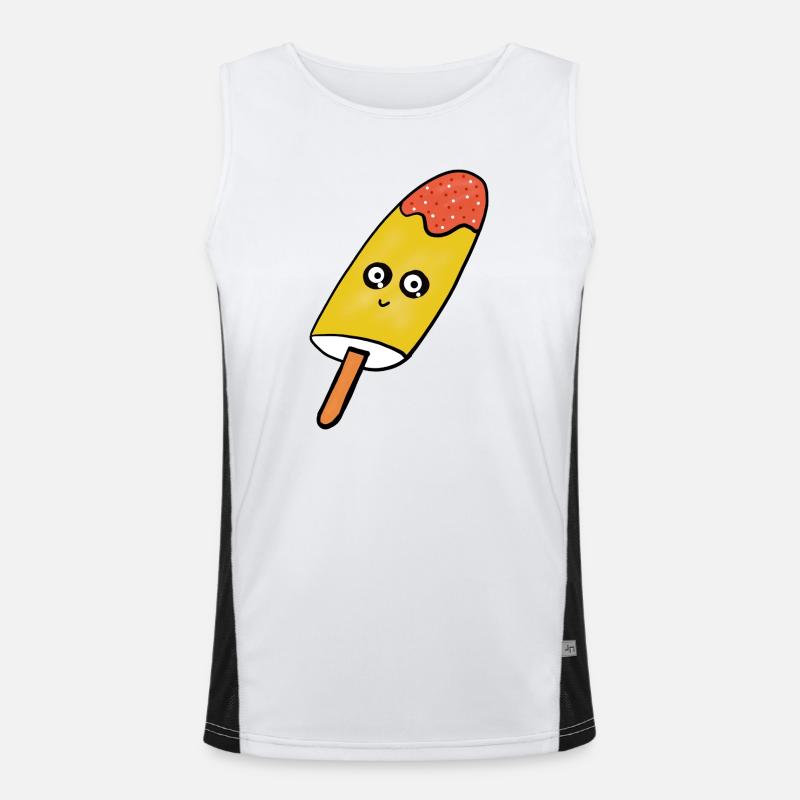 Kawaii  Eis Eiskrem Kinder lustig Débardeur respirant contrasté Homme 