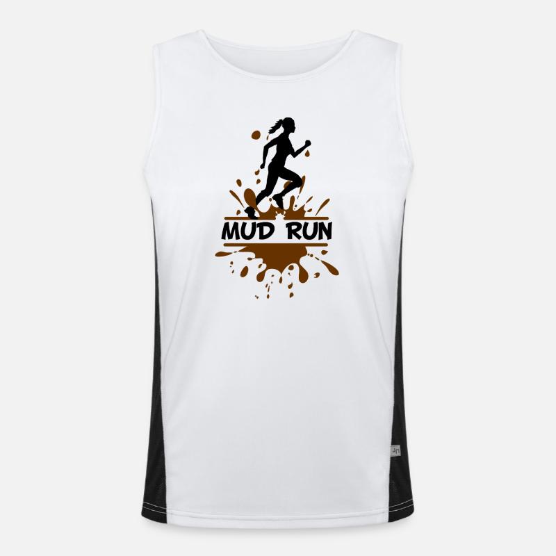 Mud Run Woman – Modder Runner Funktionelles Kontrast-Tank Top für Männer 