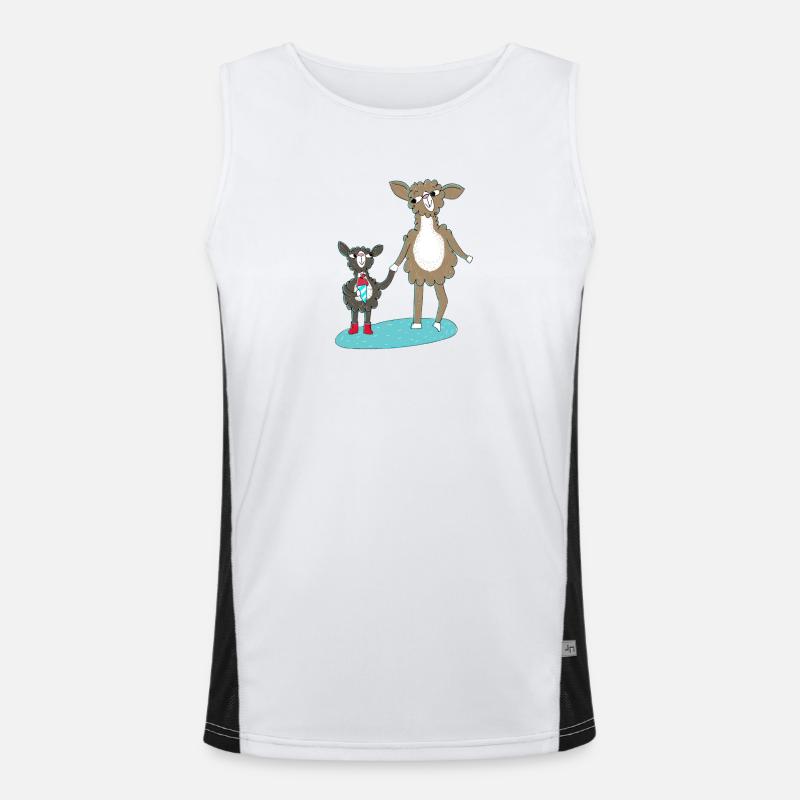 Lama Einschulung Funktionelles Kontrast-Tank Top für Männer 
